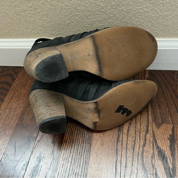 Free People Hybrid Strappy Suede Leather Boots Booties Heels Size 40 US 9-9.5, - Picture 8 of 16